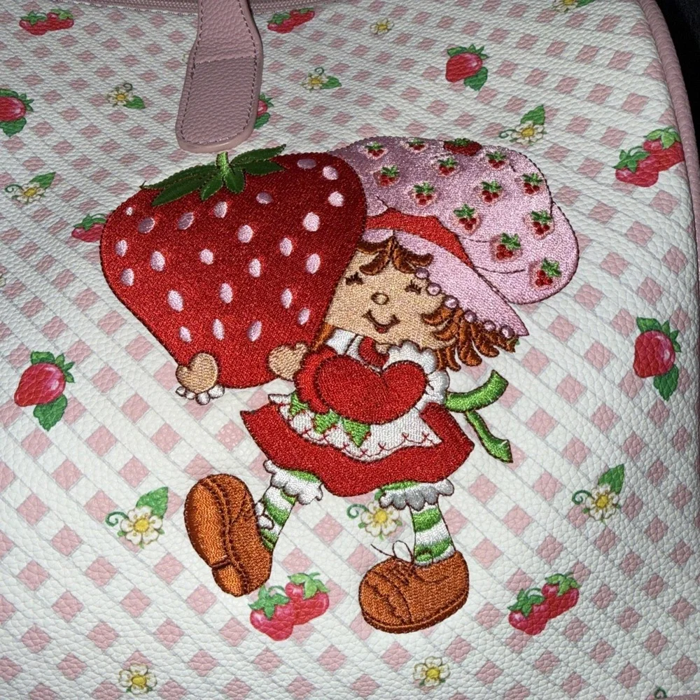 Strawberry Shortcake Gingham Travel Bag Duffle For Baby And Mom, Girl Or‎ Woman